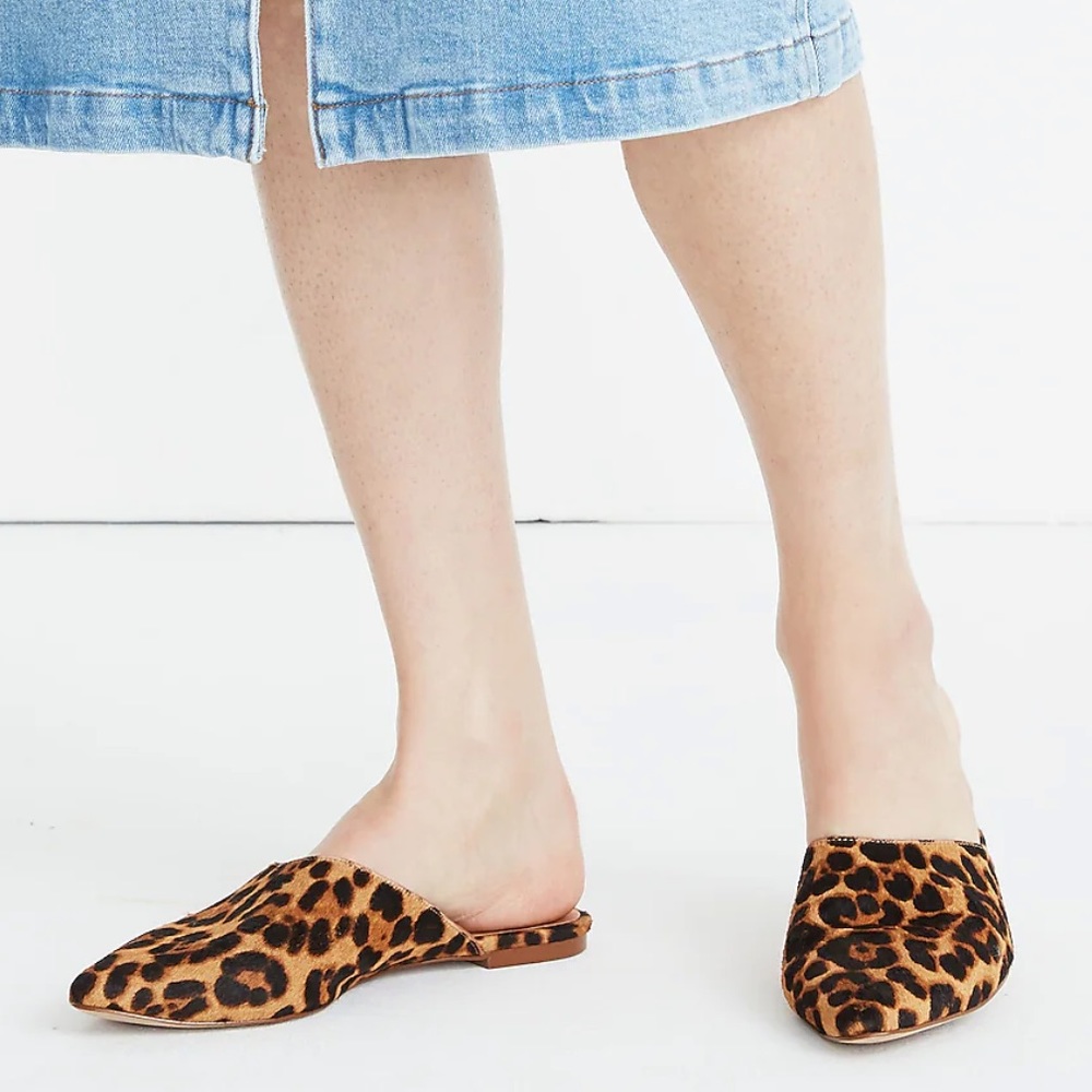 Madewell Remi Leopard Calf Hair Mule